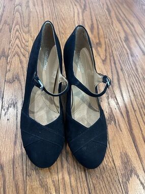 Naturalizer Black Mary Jane Heels with Ankle Strap